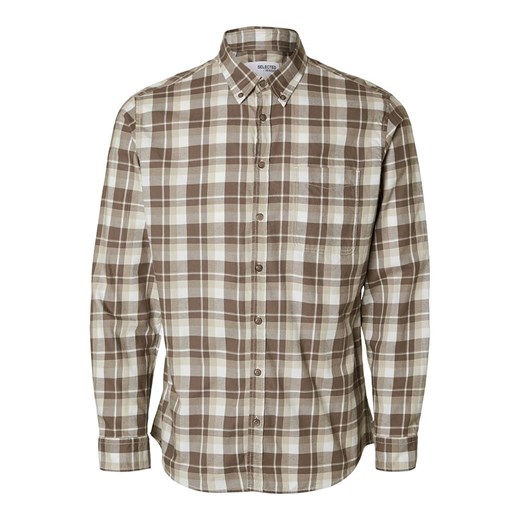 SELECTED HOMME Koszula - Slim fit - w kolorze jasnobrązowo-beżowym ze sklepu Limango Polska w kategorii Koszule męskie - zdjęcie 177463661