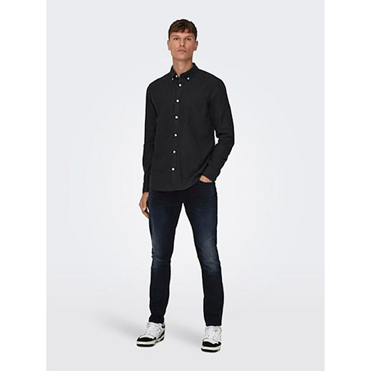 ONLY &amp; SONS Koszula - Slim fit - w kolorze czarnym ze sklepu Limango Polska w kategorii Koszule męskie - zdjęcie 177463670