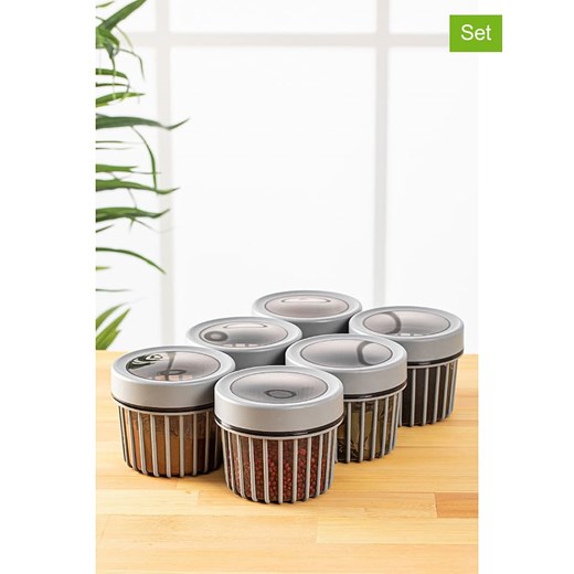 Violeta Home Pojemniki (6 szt.) w kolorze szarym - 500 ml ze sklepu Limango Polska w kategorii Pojemniki kuchenne - zdjęcie 177463753