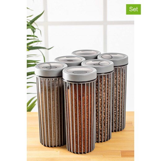 Violeta Home Pojemniki (6 szt.) w kolorze szarym - 1,7 l ze sklepu Limango Polska w kategorii Pojemniki kuchenne - zdjęcie 177463771