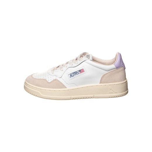 AUTRY Skórzane sneakersy &quot;Medalist Low&quot; w kolorze beżowo-fioletowo-białym ze sklepu Limango Polska w kategorii Buty sportowe damskie - zdjęcie 177464061