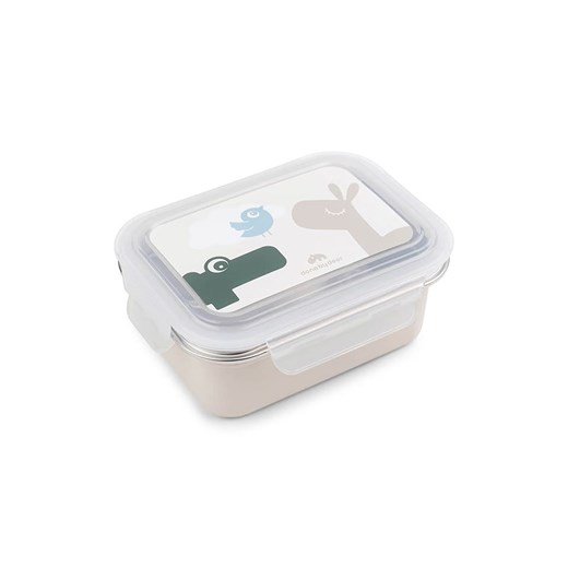 done by deer Pudełko &quot;Croco&quot; w kolorze srebrnym na lunch - 18 x 7,5 x 14 cm ze sklepu Limango Polska w kategorii Naczynia dziecięce - zdjęcie 177464714