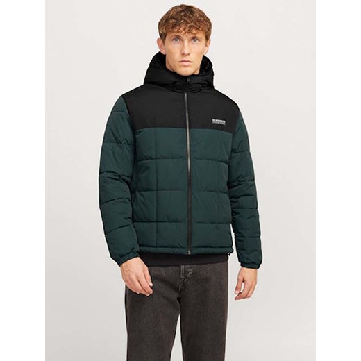 Jack &amp; Jones Kurtka zimowa w kolorze czarno-ciemnozielonym ze sklepu Limango Polska w kategorii Kurtki męskie - zdjęcie 177466211