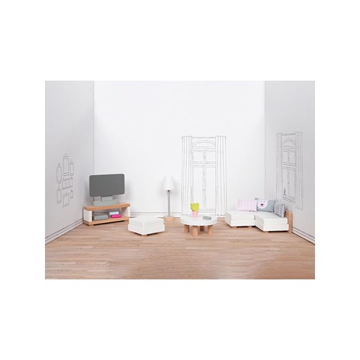 Goki Meble &quot;Living room&quot; do domku dla lalek - 3+ ze sklepu Limango Polska w kategorii Zabawki - zdjęcie 177468841