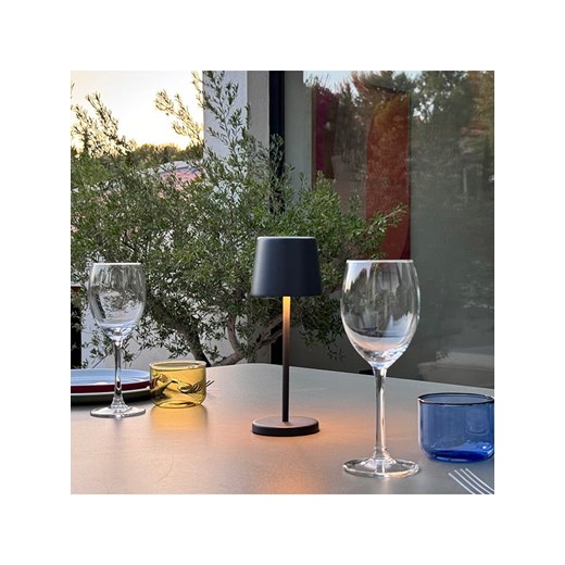 lumisky Lampa stołowa LED "Kelly Mini" w kolorze szarym - wys. 21,6 x Lumisky onesize wyprzedaż Limango Polska