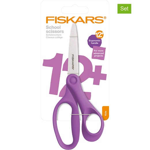 Fiskars Nożyczki szkolne w kolorze fioletowym - wys. 18 cm - 12+ ze sklepu Limango Polska w kategorii Akcesoria kuchenne - zdjęcie 177471502