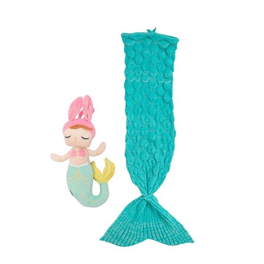 Crochetts 2-częściowy zestaw &quot;Doll Lisa&quot; w kolorze turkusowym ze sklepu Limango Polska w kategorii Pościele - zdjęcie 177471714