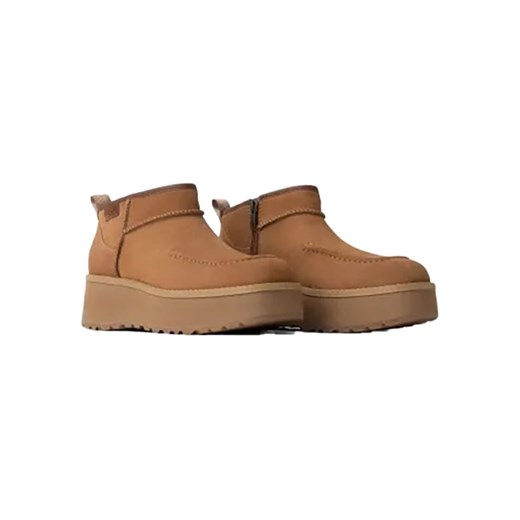 UGG Skórzane botki &quot;Cityfunc Ultra Mini&quot; w kolorze jasnobrązowym 38 wyprzedaż Limango Polska