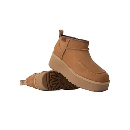 UGG Skórzane botki &quot;Cityfunc Ultra Mini&quot; w kolorze jasnobrązowym 39 okazyjna cena Limango Polska
