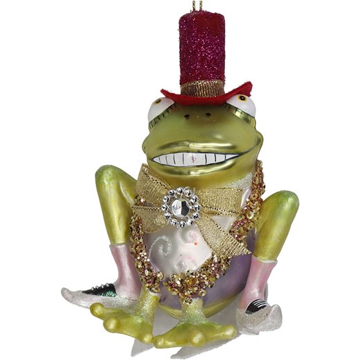 Kersten Bombka "Frog Groom" w kolorze zielonym - wys. 12 cm - id: 16296192 - marki Kersten - 177472153 Kersten Bombka "Frog Groom" w kolorze zielonym - wys. 12 cm ze sklepu Limango Polska w kategorii Dekoracje bożonarodzeniowe - zdjęcie 177472153