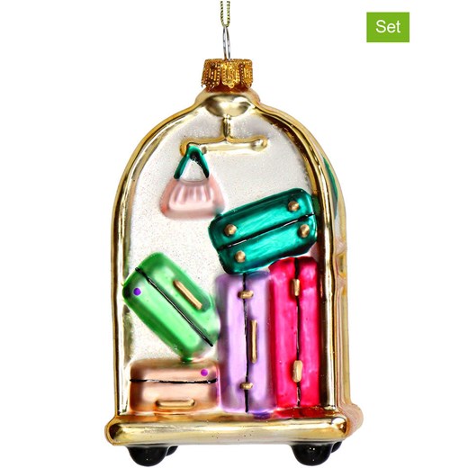 Kersten Bombki (2 szt.) "Trolley" ze wzorem - wys. 11,8 cm - id: 16296323 - marki Kersten - 177472203 Kersten Bombki (2 szt.) "Trolley" ze wzorem - wys. 11,8 cm ze sklepu Limango Polska w kategorii Dekoracje bożonarodzeniowe - zdjęcie 177472203