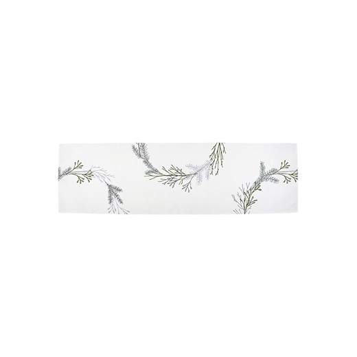Butter Kings Bieżnik &quot;Christmas twigs&quot; w kolorze biało-zielono-szarym - 140 x 40 cm ze sklepu Limango Polska w kategorii Obrusy i bieżniki - zdjęcie 177472562
