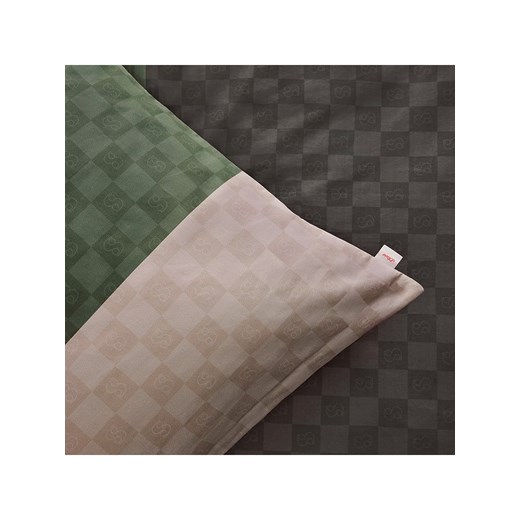 Ibena Komplet pościeli satynowej w kolorze antracytowo-oliwkowym Ibena 155x220 cm wyprzedaż Limango Polska