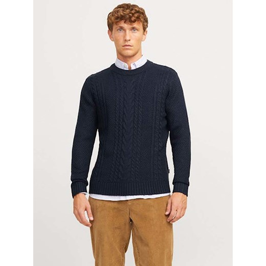 Jack &amp; Jones Sweter w kolorze granatowym ze sklepu Limango Polska w kategorii Swetry męskie - zdjęcie 177473112
