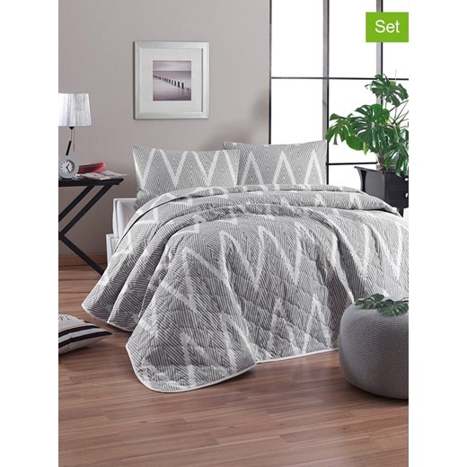 Elizabed 3-częściowy zestaw "Olivia" w kolorze jasnoszaro-białym - id: 16319824 - marki Elizabed - 177473532 Elizabed 3-częściowy zestaw "Olivia" w kolorze jasnoszaro-białym ze sklepu Limango Polska w kategorii Kołdry i poduszki - zdjęcie 177473532