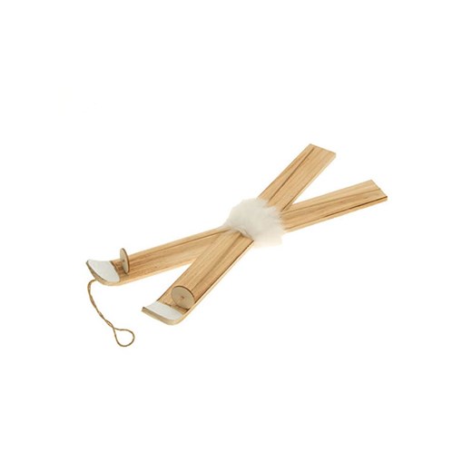 CHAKS Dekoracja &quot;Skis&quot; w kolorze jasnobrązowym - wys. 40 cm ze sklepu Limango Polska w kategorii Dekoracje - zdjęcie 177473944
