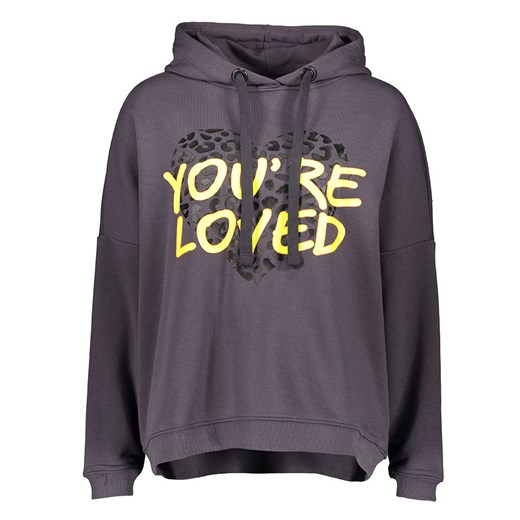 miss goodlife Bluza &quot;You`re loved&quot; w kolorze antracytowym ze sklepu Limango Polska w kategorii Bluzy damskie - zdjęcie 177476284
