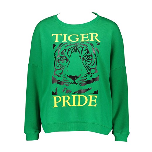 miss goodlife Bluza &quot;Tiger Pride&quot; w kolorze zielonym ze sklepu Limango Polska w kategorii Bluzy damskie - zdjęcie 177476300