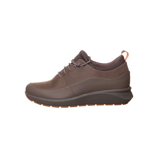 Clarks Skórzane sneakersy &quot;Un Venture&quot; w kolorze ciemnobrązowym ze sklepu Limango Polska w kategorii Buty sportowe damskie - zdjęcie 177476661