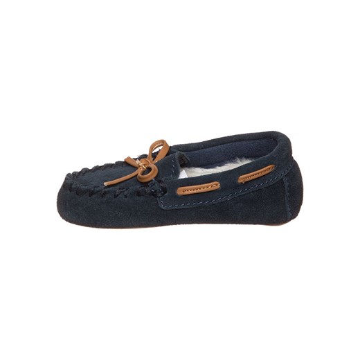 Clarks Skórzane slippersy &quot;Crackling Flo&quot; w kolorze granatowym ze sklepu Limango Polska w kategorii Mokasyny dziecięce - zdjęcie 177476724