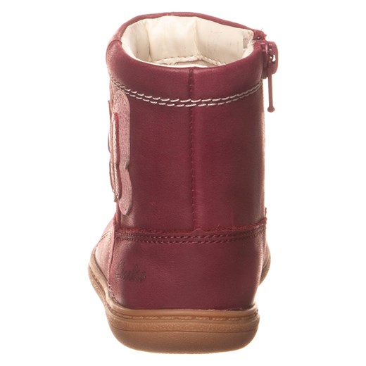 Clarks Skórzane kozaki &quot;Flash Midi&quot; w kolorze bordowym Clarks 20 promocyjna cena Limango Polska