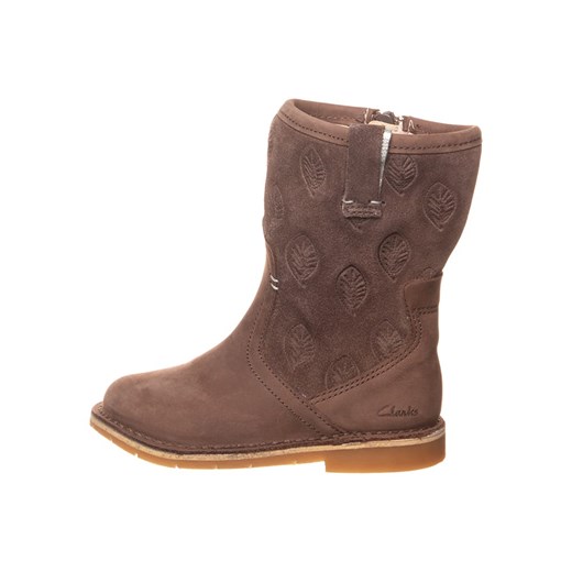 Clarks Skórzane kozaki &quot;Comet Pop&quot; w kolorze brązowym ze sklepu Limango Polska w kategorii Buty zimowe dziecięce - zdjęcie 177476830