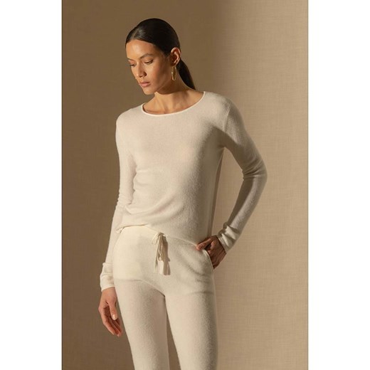 Perfect Cashmere Kaszmirowy sweter &quot;Oprah&quot; w kolorze kremowym ze sklepu Limango Polska w kategorii Swetry damskie - zdjęcie 177477830