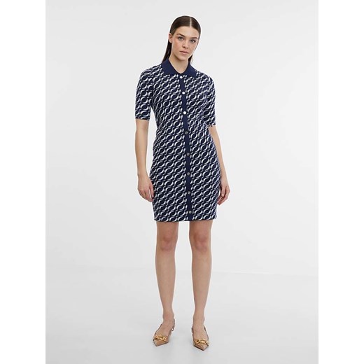 orsay Sukienka dzianinowa w kolorze granatowo-białym ze sklepu Limango Polska w kategorii Sukienki - zdjęcie 177478231