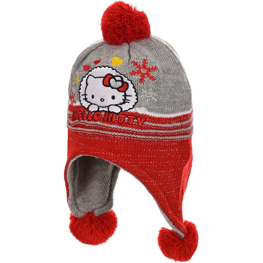 Hello Kitty Czapka &quot;Hello Kitty&quot; w kolorze czerwono-szarym ze sklepu Limango Polska w kategorii Czapki dziecięce - zdjęcie 177482400