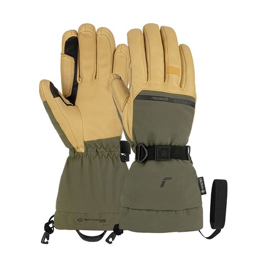 Reusch Rękawiczki funkcyjne &quot;Discovery GORE-TEX&quot; w kolorze beżowo-oliwkowym ze sklepu Limango Polska w kategorii Rękawiczki męskie - zdjęcie 177484111