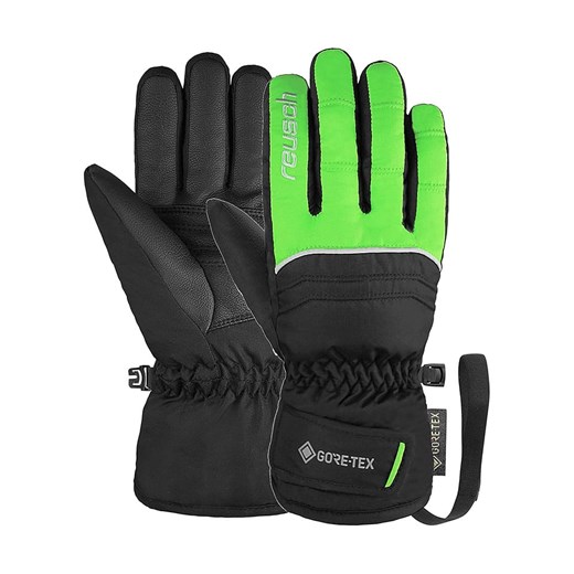 Reusch Rękawiczki funkcyjne &quot;Teddy GORE-TEX&quot; w kolorze czarno-zielonym ze sklepu Limango Polska w kategorii Rękawiczki dziecięce - zdjęcie 177484191