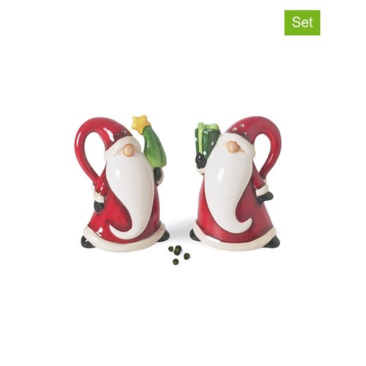 Trendy Kitchen by EXCÉLSA 2-częściowy zestaw przyprawników w kolorze czerwono-białym ze sklepu Limango Polska w kategorii Młynki do soli i pieprzu - zdjęcie 177485763