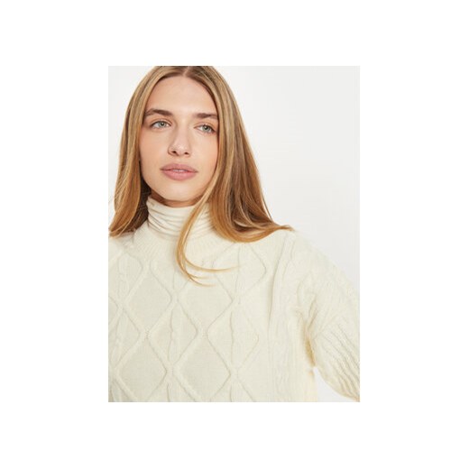 Wrangler Sweter 112356472 Écru Regular Fit Wrangler L MODIVO