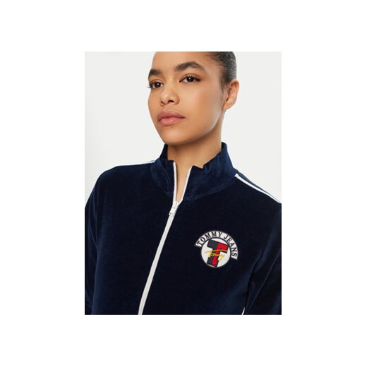 Tommy Jeans Bluza Velvet DW0DW20565 Granatowy Slim Fit Tommy Jeans XXS MODIVO