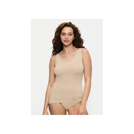 Triumph Top Sense Of Modal 10224796 Beżowy Slim Fit Triumph XS MODIVO