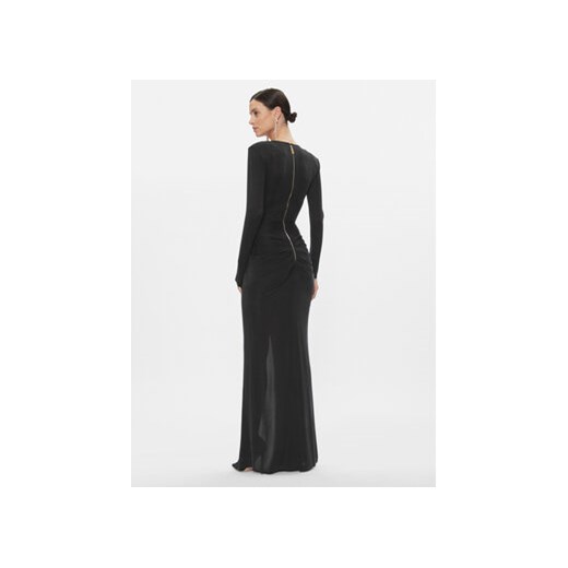 Elisabetta Franchi Sukienka wieczorowa AB-493-37E2-V720 Czarny Regular Fit Elisabetta Franchi 40 MODIVO