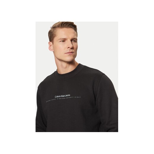 Calvin Klein Jeans Bluza Minimal Logo J30J327119 Czarny Regular Fit XL MODIVO