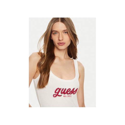 Guess Top W5RP03 KA0H1 Biały Regular Fit Guess M MODIVO
