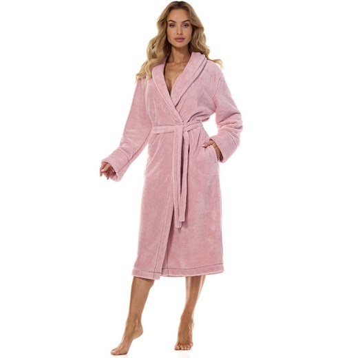 Szlafrok damski długi baletowy 2413 Camelia, Kolor różowy, Rozmiar L, L&amp;L ze sklepu Intymna w kategorii Szlafroki damskie - zdjęcie 177505421
