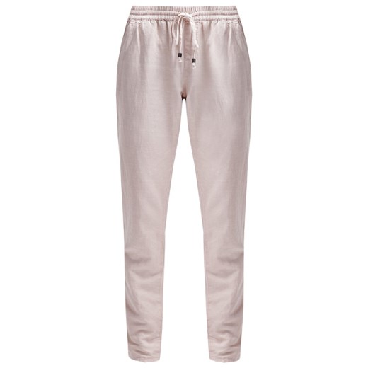 Esprit Spodnie materiałowe peach blush zalando bezowy abstrakcyjne wzory