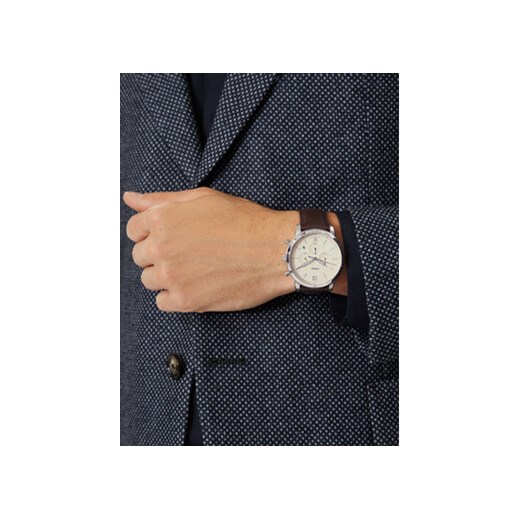 Fossil Zegarek Neutra Chrono FS5380 Brązowy Fossil uniwersalny MODIVO