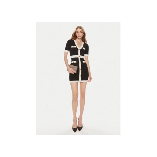 Elisabetta Franchi Sukienka koktajlowa AM-81B-42E3-V450 Czarny Slim Fit Elisabetta Franchi 40 MODIVO