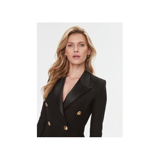 Elisabetta Franchi Marynarka AB-418-36E1-V840 Czarny Regular Fit Elisabetta Franchi 40 MODIVO