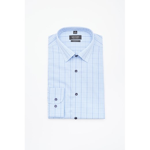 KOSZULA COVIVA 2925 DŁUGI RĘKAW SLIM FIT NIEBIESKI ze sklepu Recman w kategorii Koszule męskie - zdjęcie 177531691