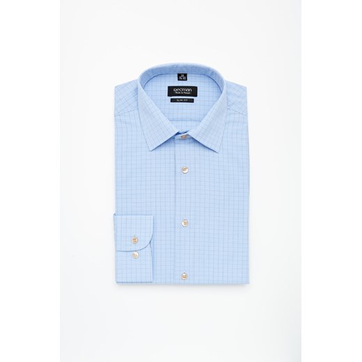 KOSZULA COVIVA 2923 DŁUGI RĘKAW SLIM FIT NIEBIESKI ze sklepu Recman w kategorii Koszule męskie - zdjęcie 177531693