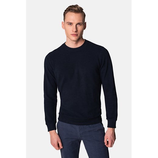 BLUZA GENAT Z OKRĄGŁYM DEKOLTEM GRANAT ze sklepu Recman w kategorii Bluzy męskie - zdjęcie 177532180