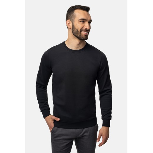 BLUZA CLUB Z OKRĄGŁYM DEKOLTEM CZERŃ ze sklepu Recman w kategorii Bluzy męskie - zdjęcie 177532354