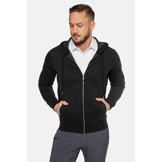 BLUZA BENCH ROZPINANY CZERŃ ze sklepu Recman w kategorii Bluzy męskie - zdjęcie 177532434