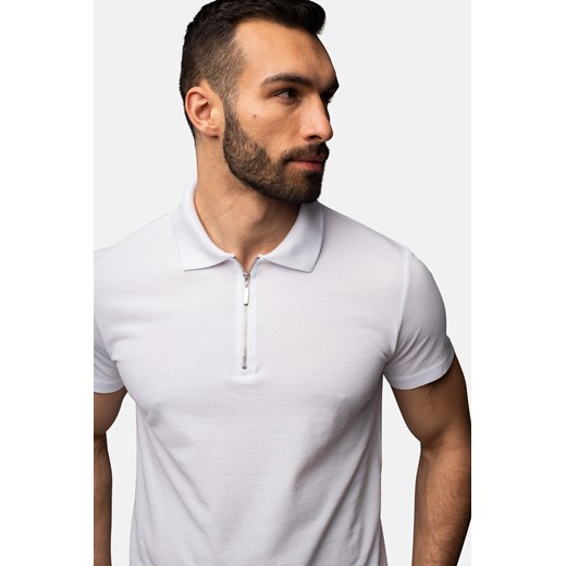 KOSZULKA POLO LAZA BIAŁY ze sklepu Recman w kategorii T-shirty męskie - zdjęcie 177532503