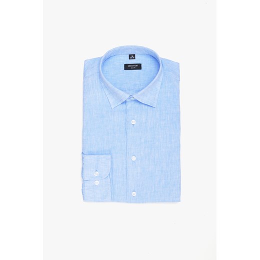KOSZULA FORMENTO 3015 DŁUGI RĘKAW SLIM FIT BŁĘKITNY ze sklepu Recman w kategorii Koszule męskie - zdjęcie 177532610